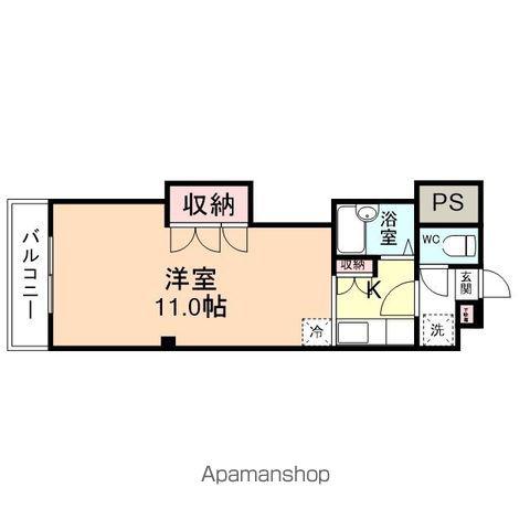 サンシャイン88 A棟(1K/5階)の間取り写真