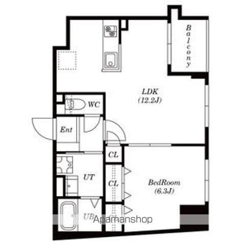 ステーションフロント浅草(1LDK/5階)の間取り写真