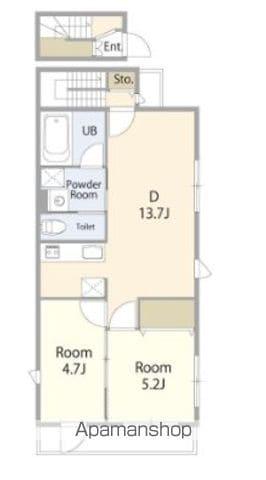 DESAFIO K(2LDK/2階)の間取り写真