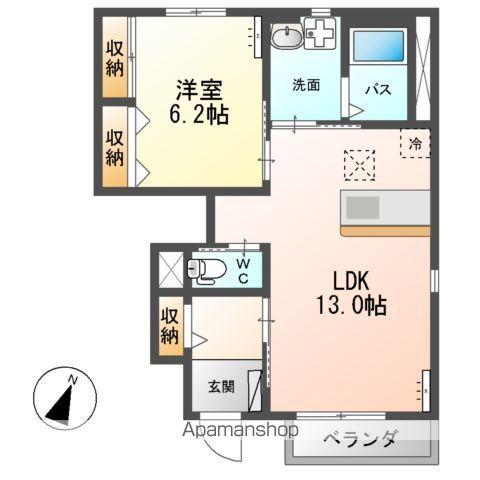 アルページュ(1LDK/1階)の間取り写真