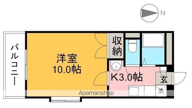 カートルセゾン(1K/1階)の間取り写真