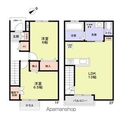 BELLA FORESTA(2LDK/1階)の間取り写真