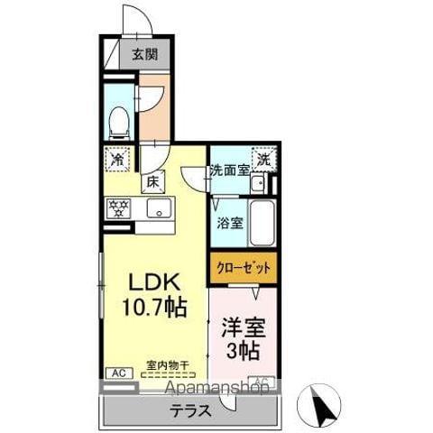 セレスティア京島(1LDK/1階)の間取り写真