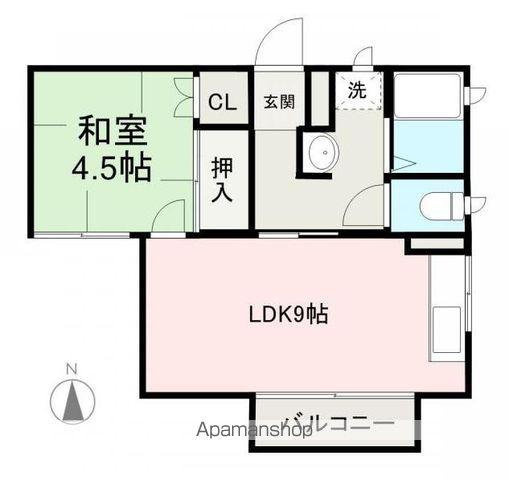 HYコーポⅡ(1LDK/1階)の間取り写真