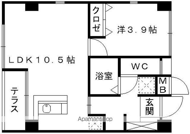 NOVEL八王寺(1LDK/2階)の間取り写真