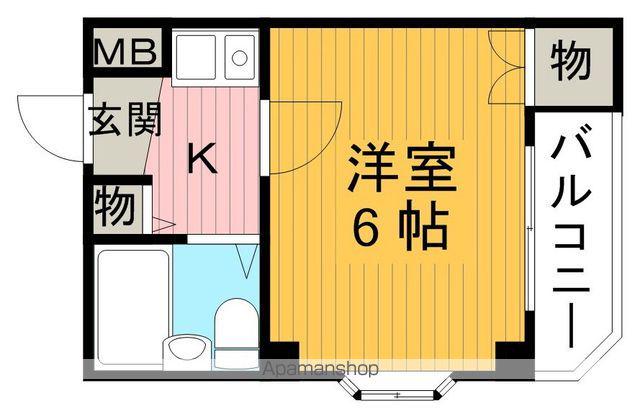 AIROSE豊中(1K/2階)の間取り写真