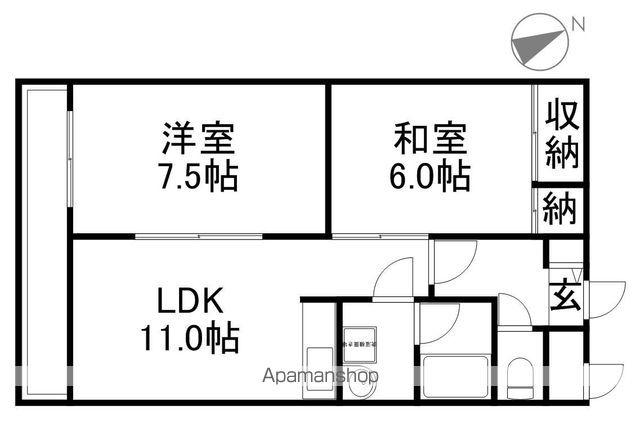 ANGIE・たかつビル(2LDK/3階)の間取り写真