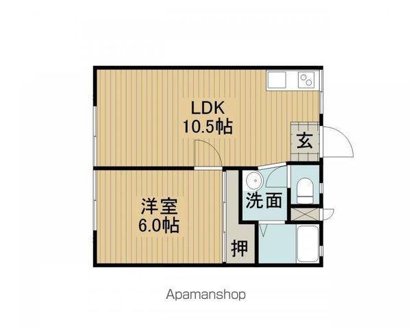 パナハイツセブンA棟(1LDK/1階)の間取り写真