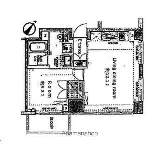 レヴィーガときわ台CROB(1LDK/6階)の間取り写真