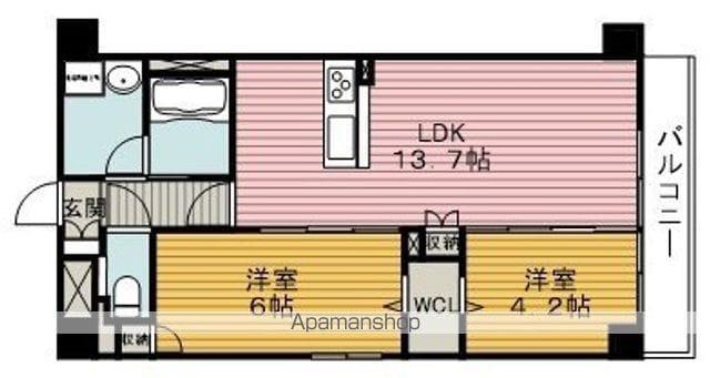 トリニティ豊中本町(2LDK/4階)の間取り写真