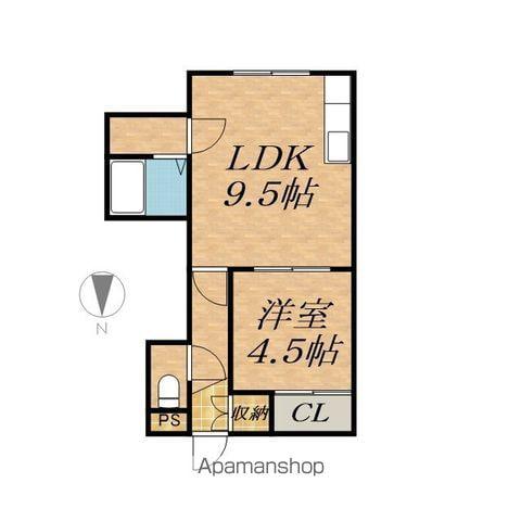 ハイツプレベール(1LDK/1階)の間取り写真