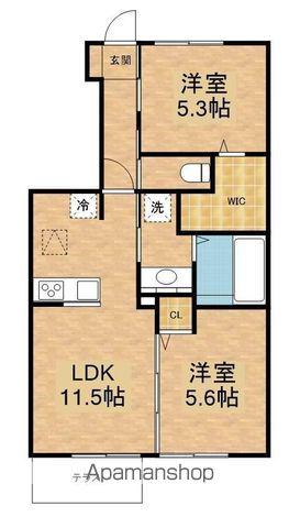 サザンクロスI番館(2LDK/1階)の間取り写真