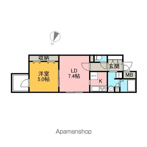 レジディア西新宿2(1DK/1階)の間取り写真