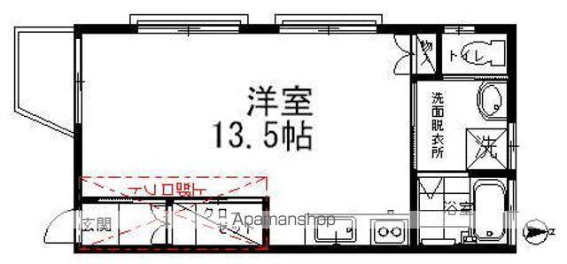 治荘(ワンルーム/2階)の間取り写真