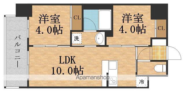 SERENITE FRANC SHIN-OSAKA(2LDK/8階)の間取り写真