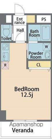 モンテリザイア末広(ワンルーム/5階)の間取り写真