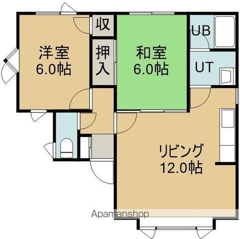 ガーデン川原Ⅰ(2LDK/2階)の間取り写真