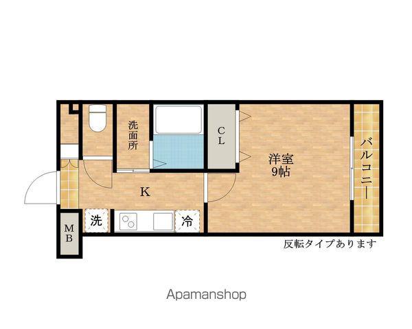 FELIZ高石(1K/1階)の間取り写真