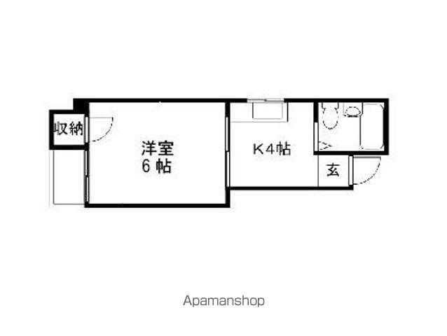 コーポラス寺町(1K/5階)の間取り写真