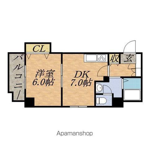 ヴィラN19(1DK/3階)の間取り写真