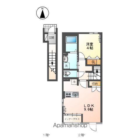 太田市本町 Ⅲ期工事(1LDK/2階)の間取り写真