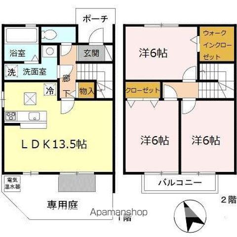 アンジ榮　Ｃ棟(3LDK)の間取り写真