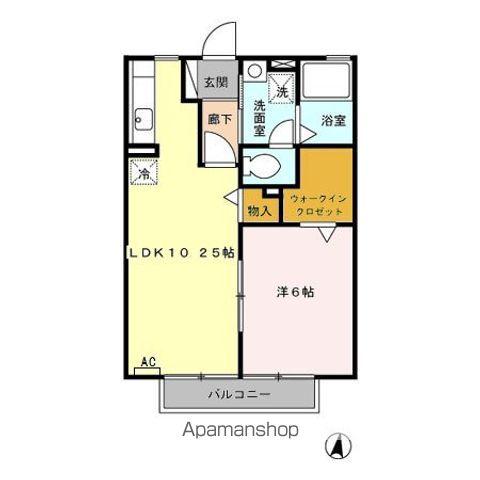 イースター(1LDK/2階)の間取り写真