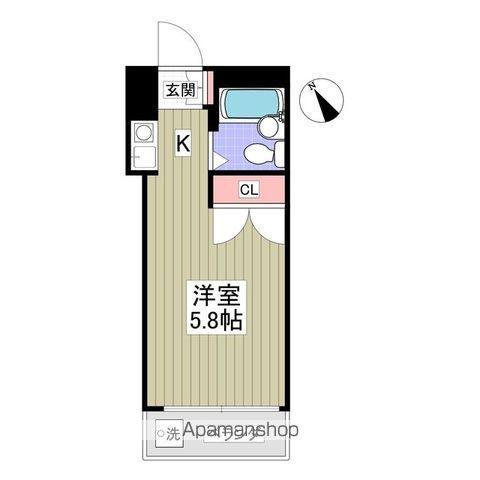 ネルソンパートⅤ(ワンルーム/2階)の間取り写真