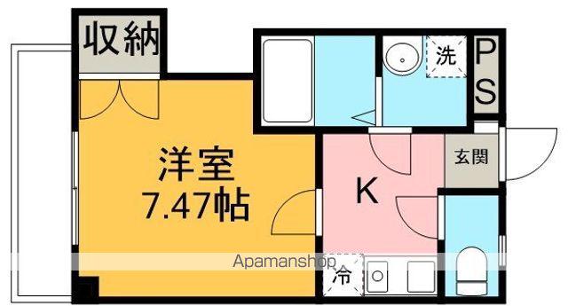 PRESTIGE(1K/1階)の間取り写真