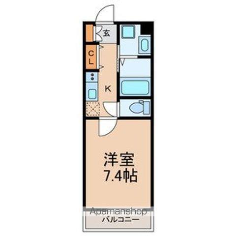 グランウェール(1K/1階)の間取り写真