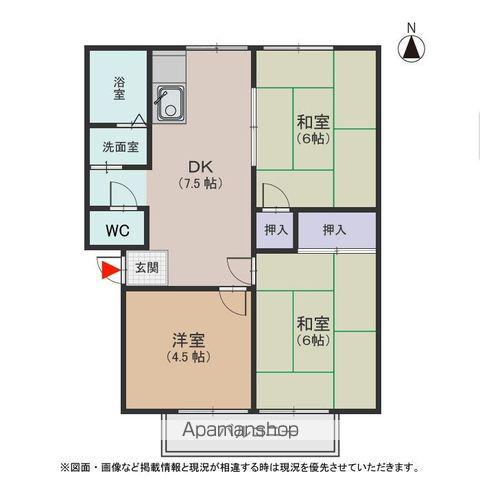 パナハイツ矢島(3DK/2階)の間取り写真