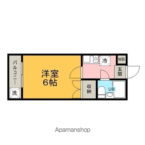 エスポワール柿生(1K/2階)の間取り写真