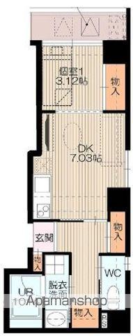 LES JOURS菜園(1DK/3階)の間取り写真