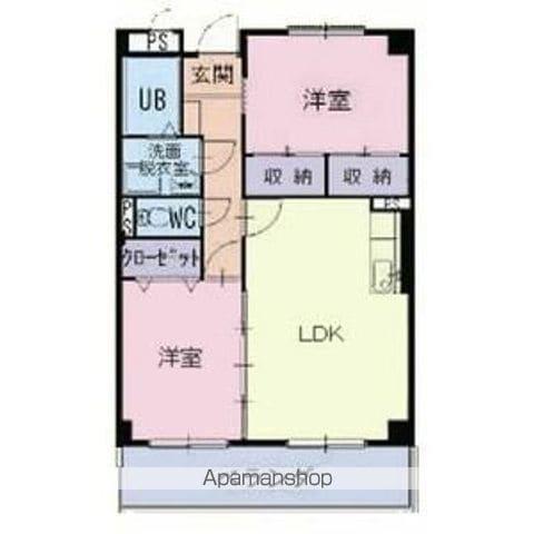 セントラルコート(2LDK/2階)の間取り写真