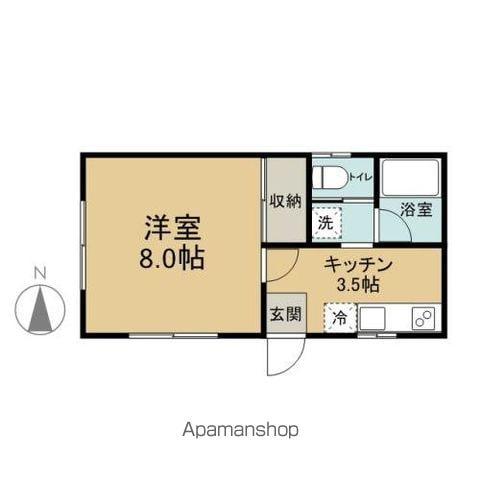 メゾンミュウ(1K/2階)の間取り写真