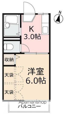 カーサヴェルデ(1K/1階)の間取り写真