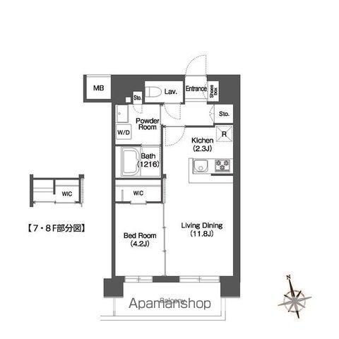 アビティ宮前平(1LDK/5階)の間取り写真