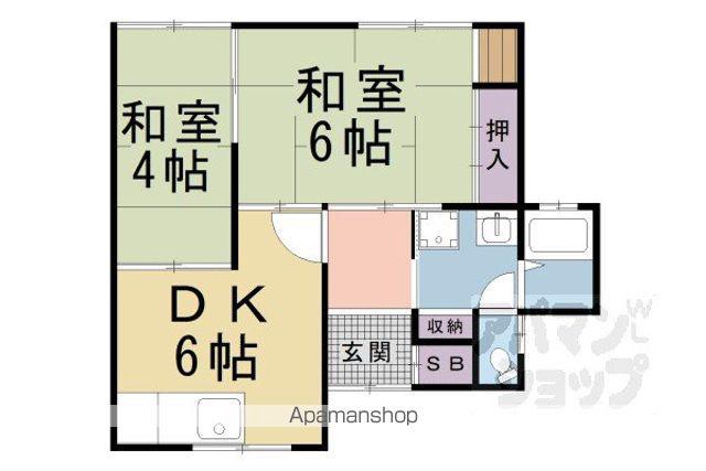上高野稲荷町(2DK)の間取り写真
