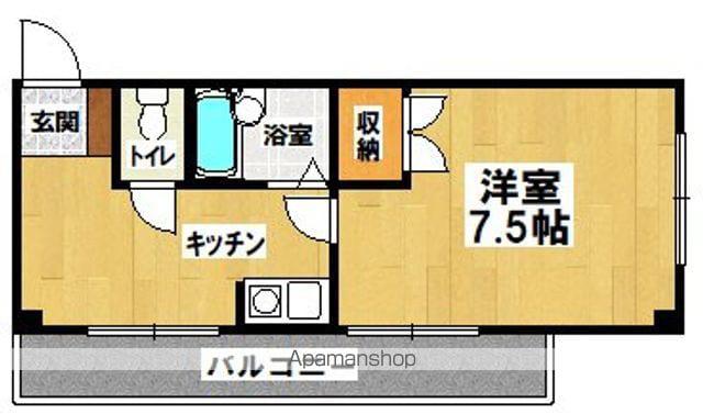 メゾンサイプレスⅠ(1K/3階)の間取り写真