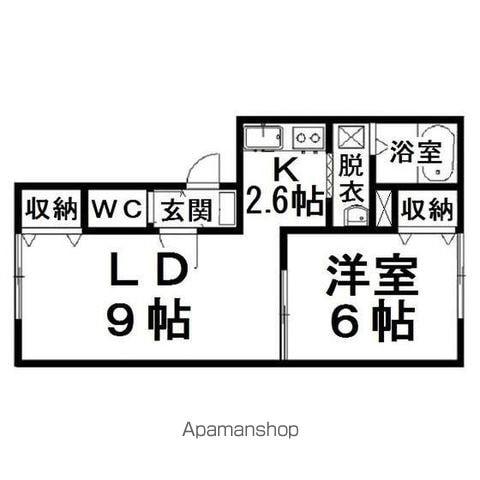 ニクル・ウニヒ(1LDK/2階)の間取り写真