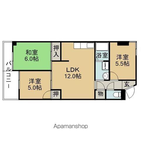 ラフォーレ末広(3LDK/3階)の間取り写真