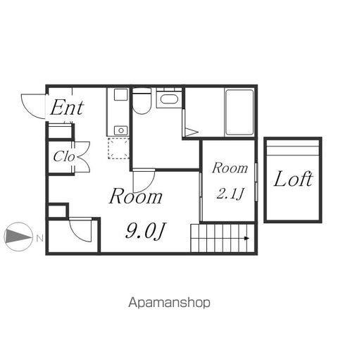 REX新栄(1LDK/2階)の間取り写真
