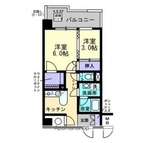 トランコート御幸橋(1K/5階)の間取り写真