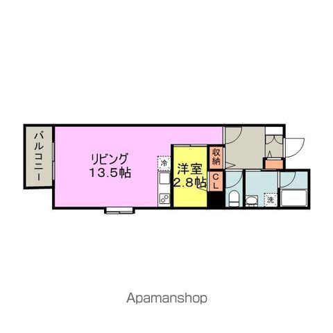 アヴァンティ久留米中央(1LDK/9階)の間取り写真
