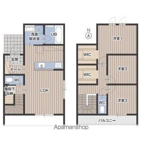 ＣＯＳＭＯ　ＴＥＲＲＡＣＥ　戸建賃貸Ｃ(3LDK)の間取り写真