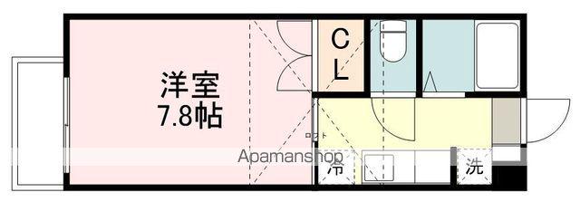 プリンスコート滝道(1K/2階)の間取り写真