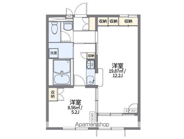 レオパレス清知(1LDK/1階)の間取り写真