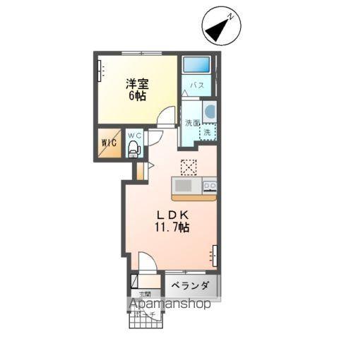 グランチェスタM(1LDK/1階)の間取り写真