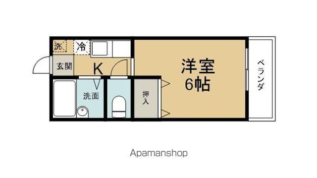 ソフィア21(1K/2階)の間取り写真