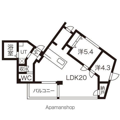 COULEURS GRAND(2LDK/3階)の間取り写真